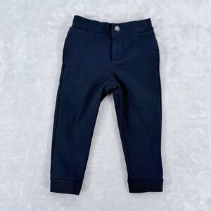 Jacadi Paris Jogger Fleece Lined Pants Kids 3T Navy Blue Tech Trousers Chino